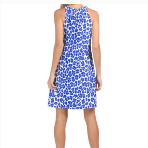Jude Connally Vibrant Blue and White Leopard Patterned Dress • MeeeWOW • NWOT - Picture 4 of 9